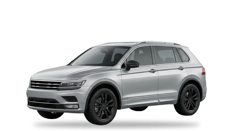 Generic unbranded awd mid-size suv, front three-quarter view
